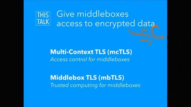 David Naylor: Balancing Privacy and Functionality - Secure Communication with Middleboxes смотреть онлайн