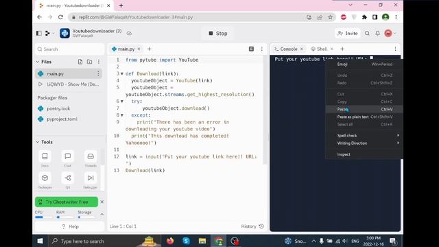 How to make your own YouTube Downloader using Python! (Replit) смотреть онлайн