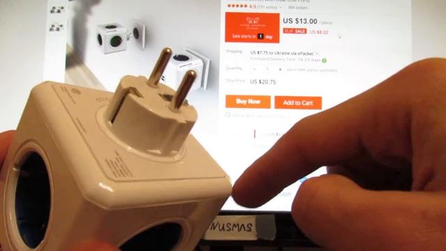 PowerCube F13670 МощноКуб) Универсальная розетка Распаковка Aliexpress unboxing смотреть онлайн