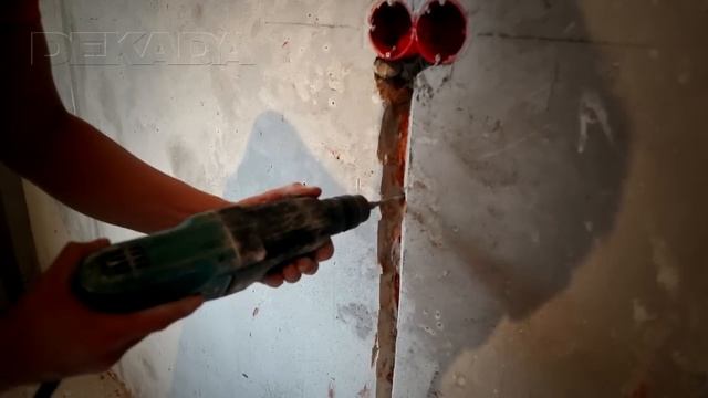 Электромонтажные работы - установка новой розетки смотреть онлайн