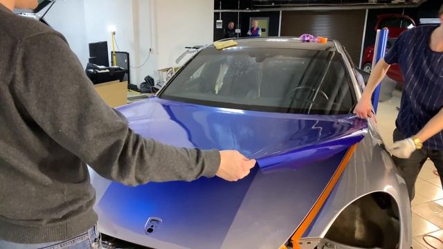 Porsche Panamera Turbo. Оклейка винилом, изменение цвета. смотреть онлайн