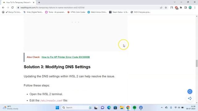 How To Fix Temporary Failure In Name Resolution On WSL 2 смотреть онлайн