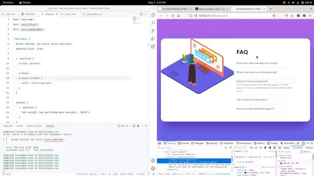 Using Sass and HTML5 to create a FAQ card смотреть онлайн