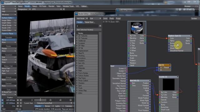 LightWave3D "Replace Spot Node" Distortion Demo смотреть онлайн