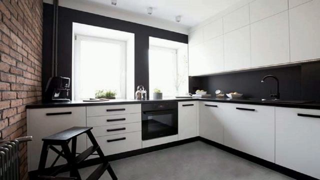 ЧЁРНО-БЕЛАЯ КУХНЯ | Современные Идеи Дизайна Кухни | Чёрно-белый интерьер кухни смотреть онлайн