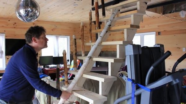 My Self Reliance Inspired Railings for my Stairs - Off Grid Cabin