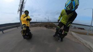 Подъем моноколес по лестнице