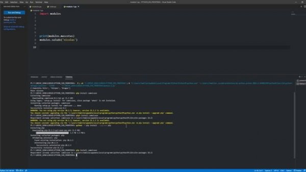 WARNING: You are using pip version 20.2.3; however, version 21.1.2 is available. (ESPAÑOL)
