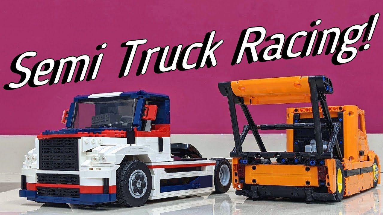 Lego - Technic Semi Truck Racing! смотреть онлайн
