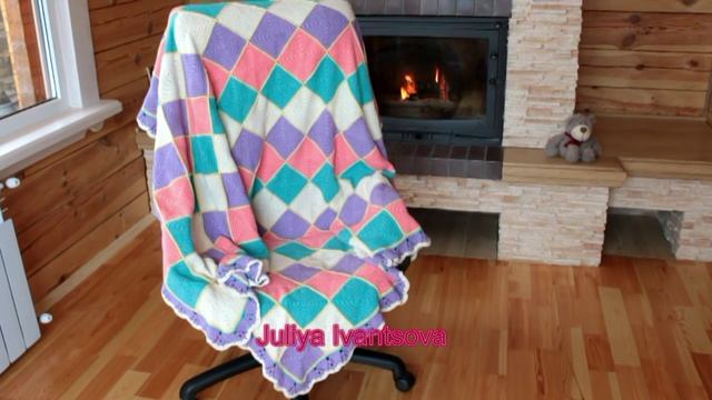 Моя готовая работа - ПЛЕД. ВЯЗАНИЕ