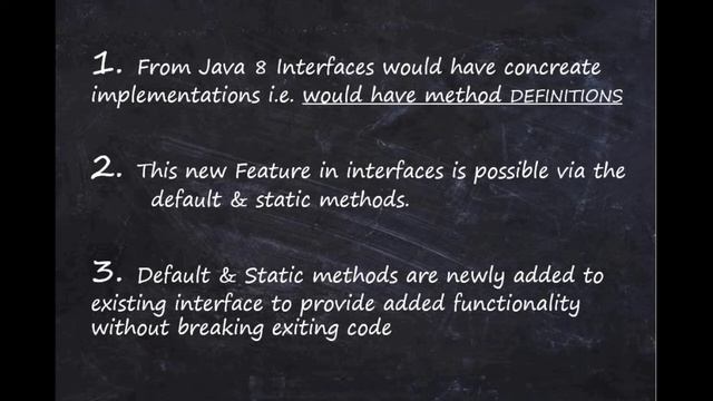 Interface Default & Static Methods смотреть онлайн