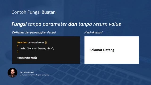 Pemrograman Web - PHP (Tingkat Pemula) : Sesi #7 Fungsi/Function - PHP (Hypertext Pre-Processor) смотреть онлайн