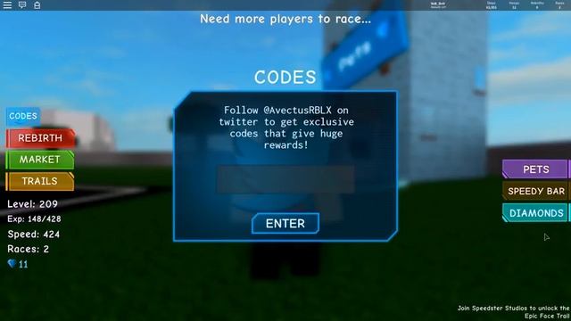 ALL CODES IN SPEED SIMULATOR 2! (Roblox) смотреть онлайн