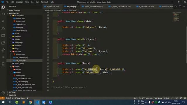 10 Web Gis Sekolah - CRUD User Part 2 смотреть онлайн