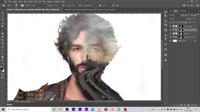 Double Exposure Cinemagraphy || Photoshop Tutorial смотреть онлайн