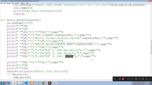 Movie Ticket Booking | Python Project | Pymysql | Database PART - II смотреть онлайн