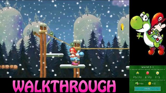 Yoshi's New Island - World 5-3 (100% Walkthrough) смотреть онлайн