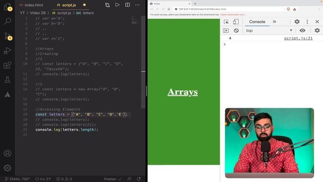 Learn JS Arrays. Most important data structure. (Hindi) смотреть онлайн