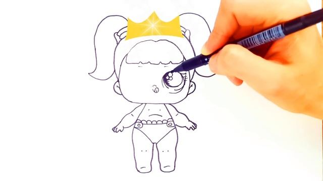How to draw a doll Lol | Как нарисовать куклу ЛОЛ | कैसे एक गुड़िया योग्य आकर्षित करने के लिए смотреть онлайн