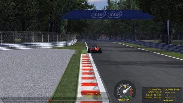 F1 2011 Ferrari 150° Italia on a lap on the Monza circuit (rFactor) 1:28:420