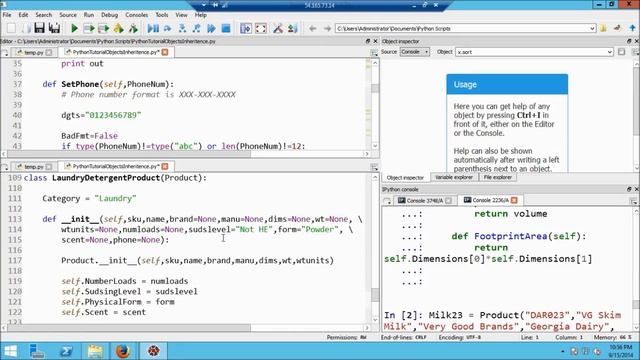 Python With Spyder 11: Objects Part 4 -- Inheritance смотреть онлайн