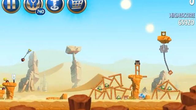 Angry Birds Star Wars 2 / Escape to Tatooine / Level B2-9 / *Bird Bonus Box #2 * Walkthrough