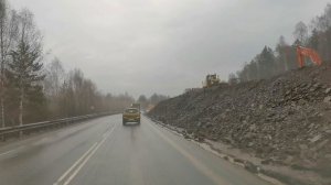 Обзор автодороги М-5 от города Сим до перекрестка п. Кропачево и обратно. 
Начали масштабное строите