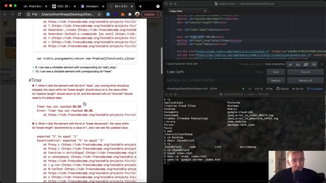 25 + 5 Clock - Part 1 - Front End Libraries Projects - Free Code Camp смотреть онлайн