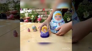 Матрешки из ткани.