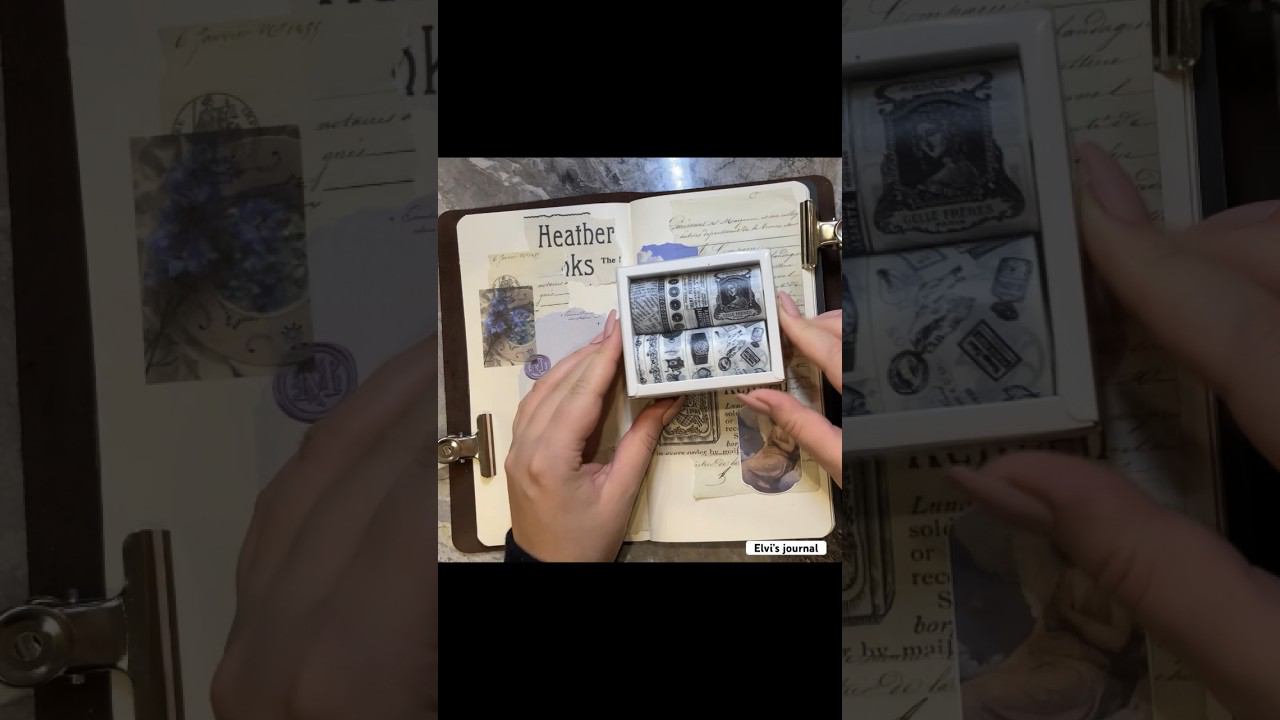 Pastel Blue  | ASMR Journaling Full 4K Version Is On My Channel #shorts #asmr #scrapbooking