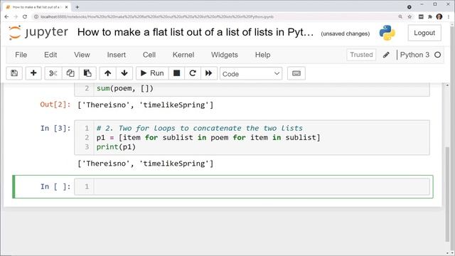 How to make a flat list out of a list of lists in Python смотреть онлайн