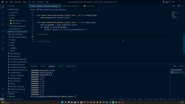 Introductory Python Programming - 07b - File I/O, Exceptions, and Unit Testing (Demo) смотреть онлайн