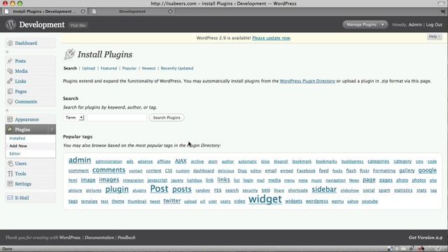 Wordpress Basics - How To Install Plugins Using The Wordpress Dashboard смотреть онлайн