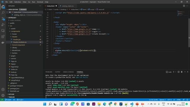 Bangla| Fix Header On Top | Modify Header on Scroll | Html+CSS+Javascript Project || ReactJS Projec смотреть онлайн