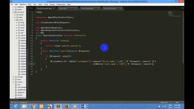 Laravel 5 .4 Search Using Jquery смотреть онлайн