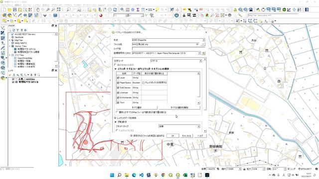 QGIS3でDXF形式のCADデータをジオリファレンスする