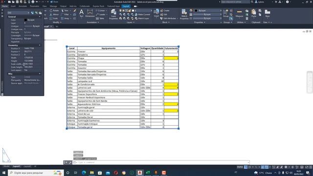 Importar TABELA EXCEL para AUTOCAD com o comando PASTE SPECIAL - 2022 смотреть онлайн