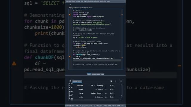 Memory Efficient Dataframes from MASSIVE SQL Queries!!! #python #datascience #pandas #sql #coding смотреть онлайн