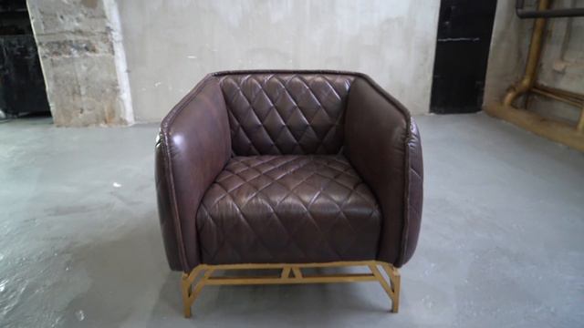 Кресло Diplomat Quilted Black Leather смотреть онлайн