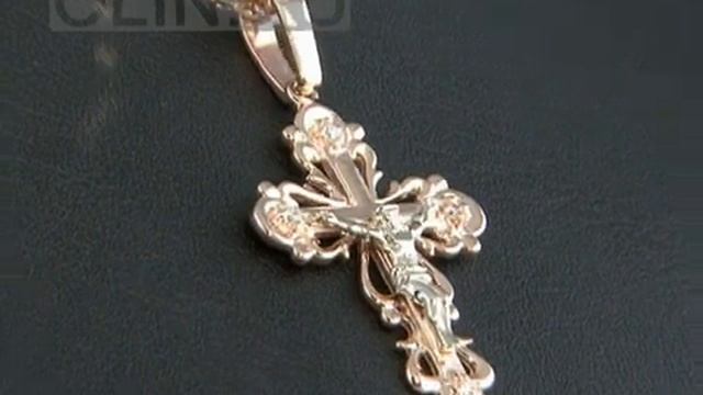 Крестик золотой с бриллиантами смотреть онлайн