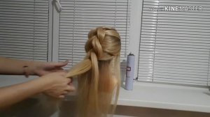 Быстрая прическа на длинные волосы