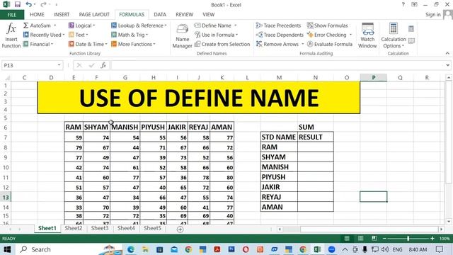 Use of Define Name Formula in MS Excel | GIT Education смотреть онлайн
