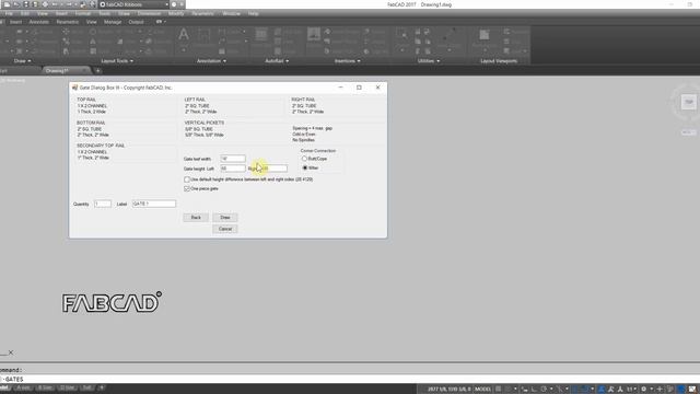 FabCAD's Automatic Gate Drawing Program смотреть онлайн