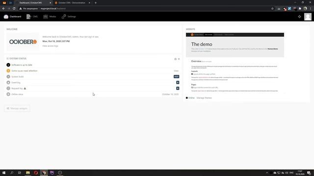 October CMS - Установка сайта на локальный сервер смотреть онлайн