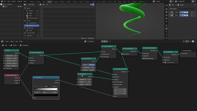 Blender Geometry Nodes Part 21 - ColorRamp Instance смотреть онлайн