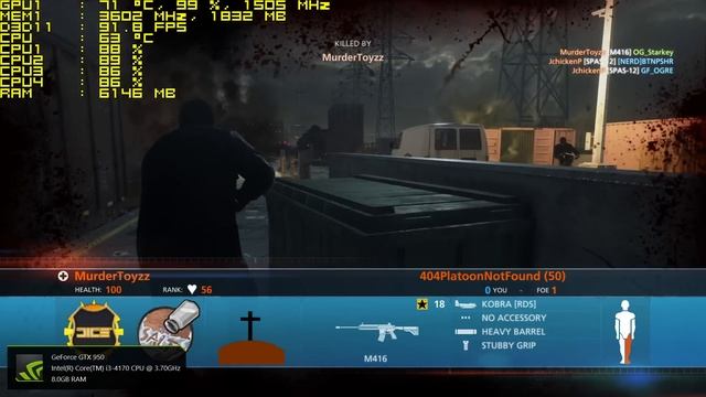 Battlefield Hardline i3 4170 / GTX 950 1080p Ultra смотреть онлайн