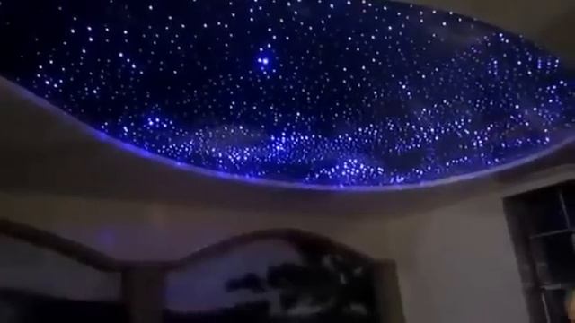 Натяжные потолки с эффектом звездного неба Натяжной потолок Светодиодная подсветка натяжного потолк смотреть онлайн