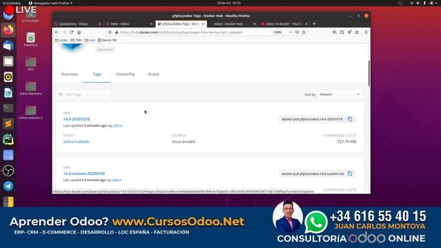 Ya disponible Odoo14 Docker Final (Imagen Github + Ubuntu) parte 2 Octubre 2020 смотреть онлайн