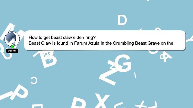 How to get beast claw elden ring? смотреть онлайн