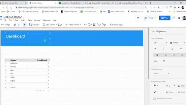 Vue js , Data Studio and Google Sheets смотреть онлайн
